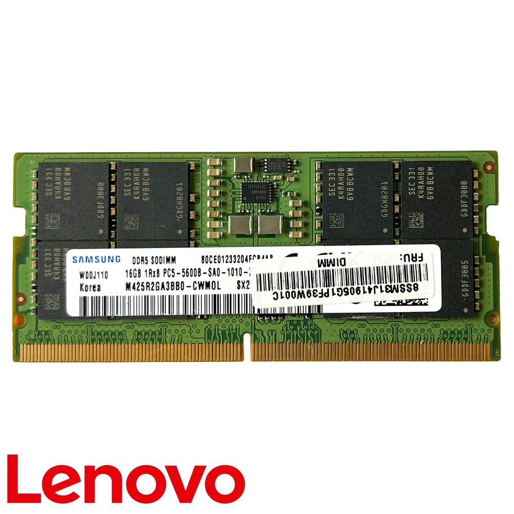 Lenovo 5M30Z71677 16GB DDR5-4800MHz PC5-38400 Non-ECC Unbuffered CL40  288-Pin UDIMM