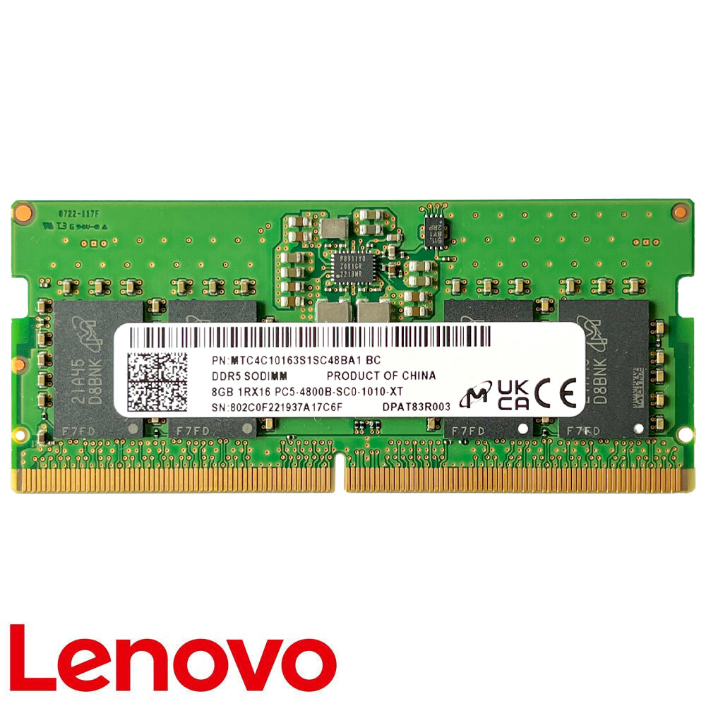 Lenovo 8GB RAM Modul DDR5 - SO DIMM 262-PIN - 4800 MHz - Micron