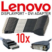 10x Lenovo DisplayPort zu DVI Video Adapter Converter...