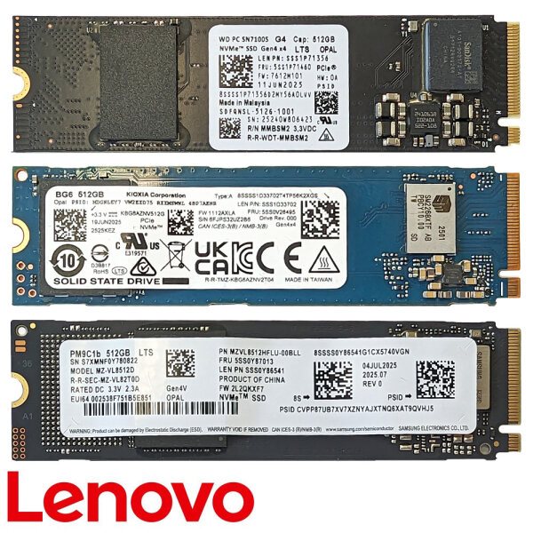 512GB Lenovo M.2 NVMe Opal PCIe 2280 4.0x4 SSD Drive NEU