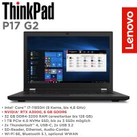 Lenovo ThinkPad P17 G2 20YU0006GE NVIDIA RTX A3000 1TB...